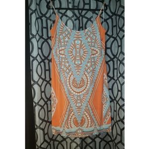Tribal print shift dress